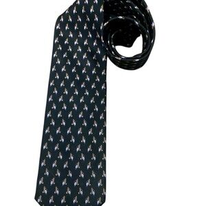 Van Boven of Detroit/Ann Arbor
Men's
Necktie
Black/white/gold/blue
New